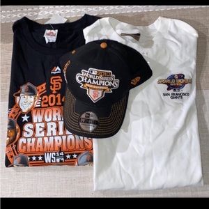 SF GIANTS SHIRTS/hats and decor